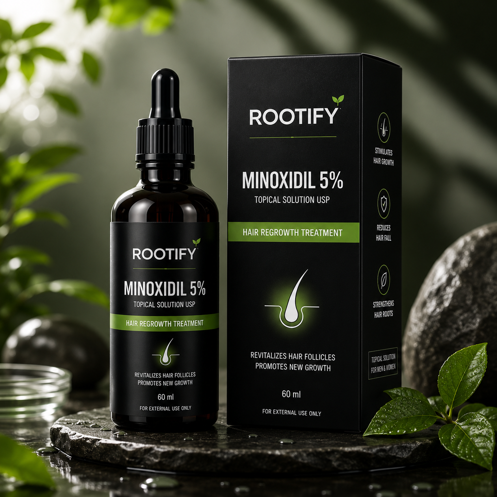 Rootify Minoxidil 5% Hair Regrowth Treatment – 60ml
