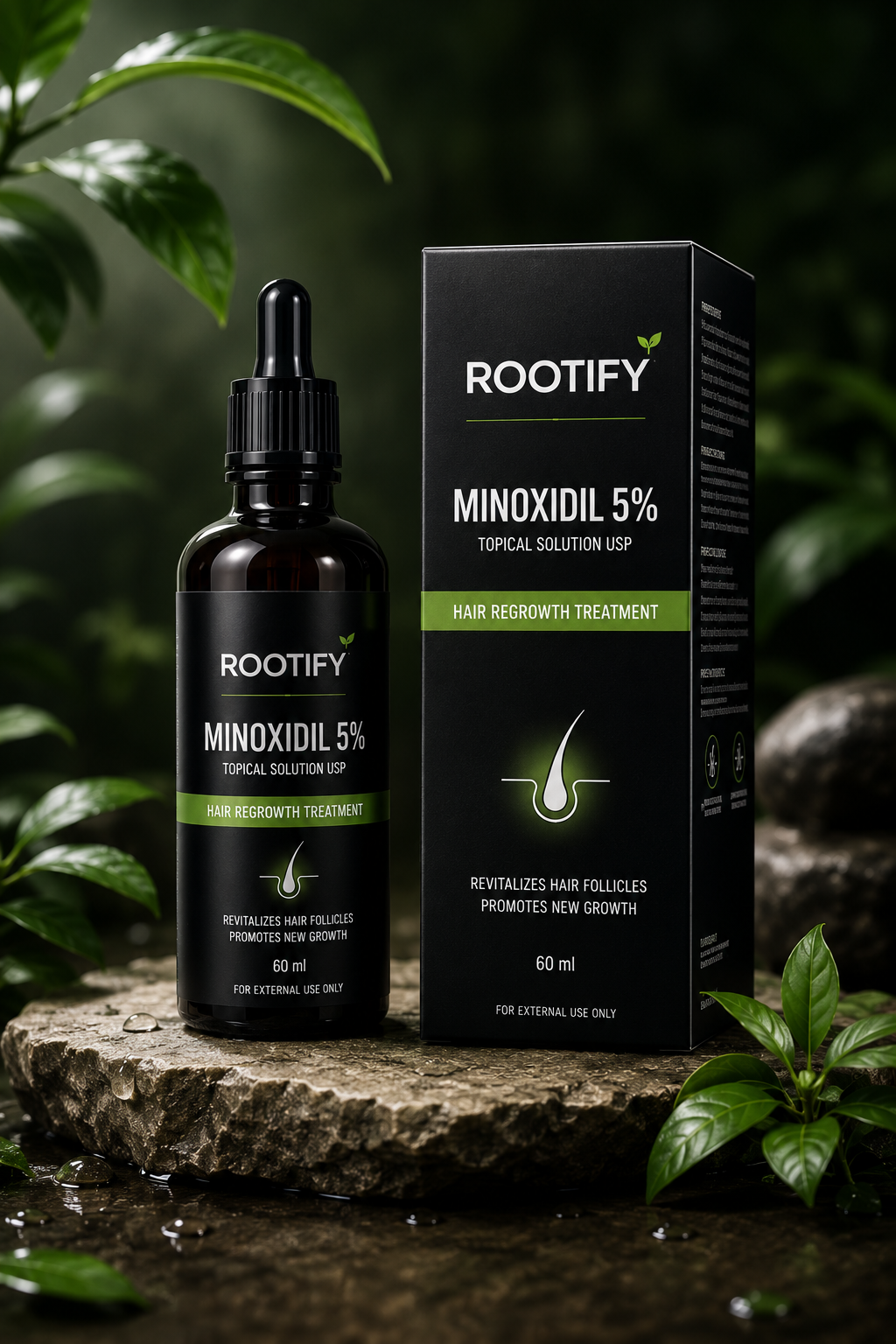Rootify Minoxidil 5% Hair Regrowth Treatment – 60ml